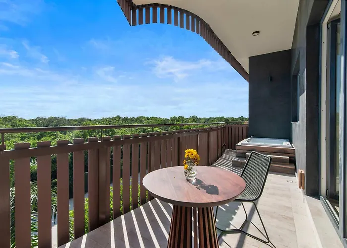 2br With Jacuzzi Near Habitas Apartment Tulum